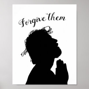Jesus förlåter dem Christian SVG Wall Art Poster