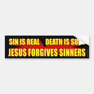 Jesus förlåter Sinners Bildekal