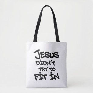 Jesus försökte inte passa in Roligt Graffiti Grung Tygkasse