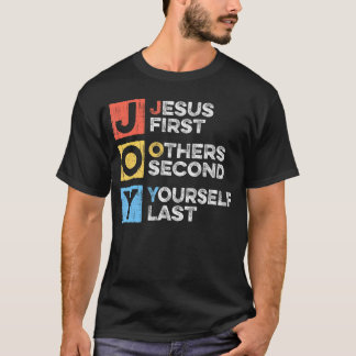 Jesus först Andra andra gången själv Sista Christi T Shirt