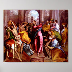 Jesus' första rentvå av tempelet (den John 2:13) Poster