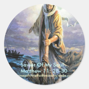 Jesus frälsare av min Soul Runt Klistermärke