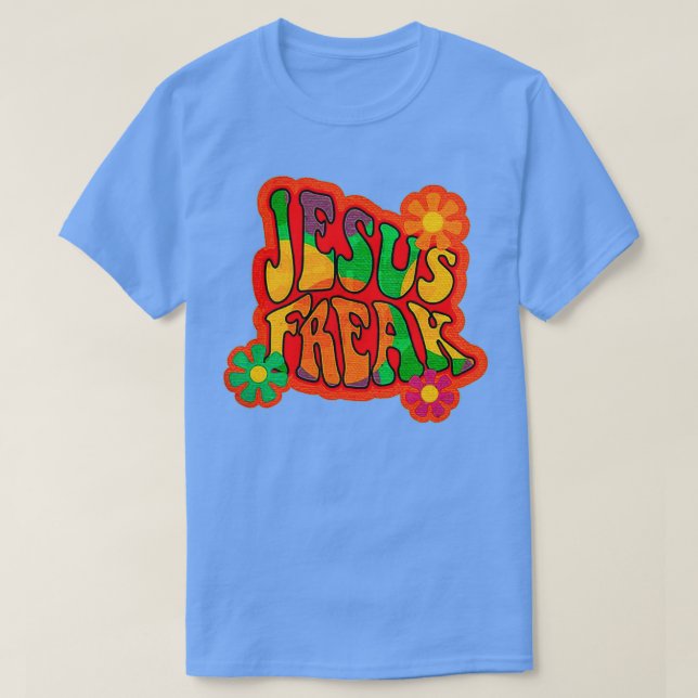 Jesus Freak Hippie-rörelse T Shirt (Design framsida)