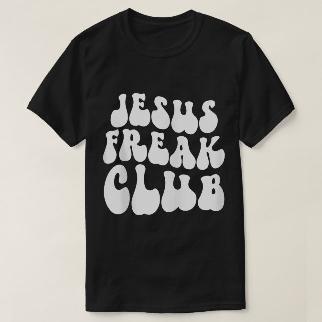 Jesus Freak Klubb Retro Zip Hoodie2524 T Shirt (Design framsida)