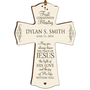 Jesus fred 4,5 tum x 6 tum Vitt trä Ornament