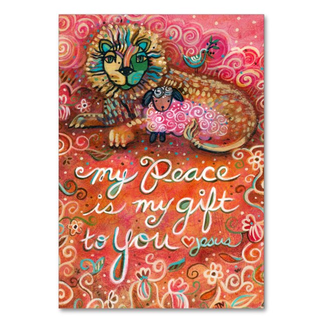 Jesus fred, John 14:27 Prayer Card Bordsnummer (Framsidan)