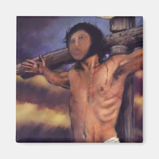 Jesus-Fresko spanischer Pensionistin Magnet