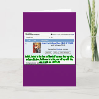 Jesus Friend-begäran Inbjudan