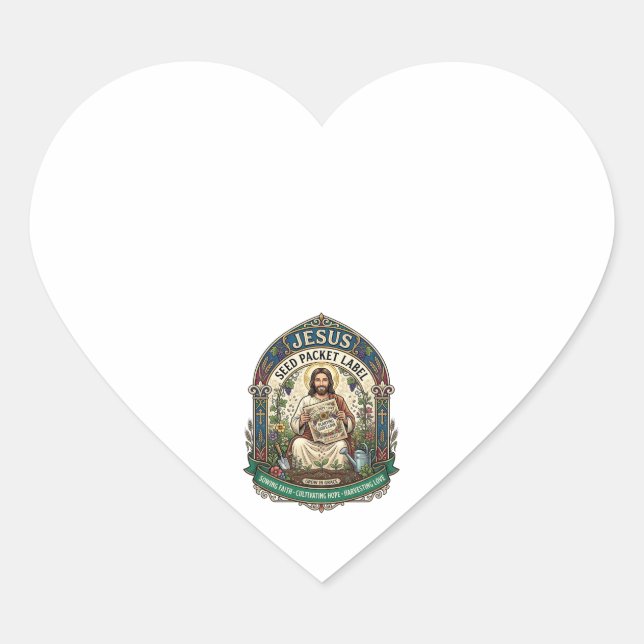 Jesus fröpaket etikett Jesus fröpaket Kristna (Framsida)
