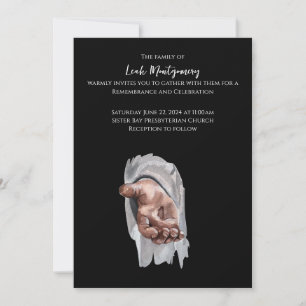 Jesus Funeral Memorial-meddelande Inbjudningar