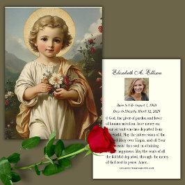 Jesus Funeral Memorial Prayer Heliga Card Visitkort