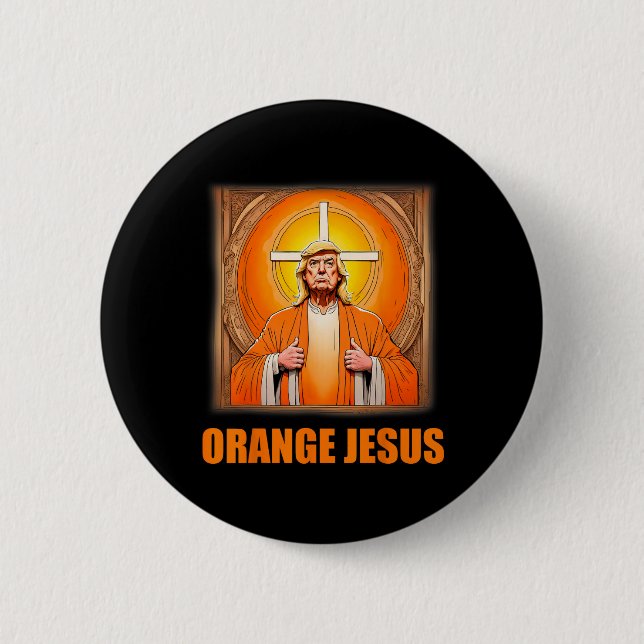 Jesus Funny Trump 1 Knapp (Framsida)