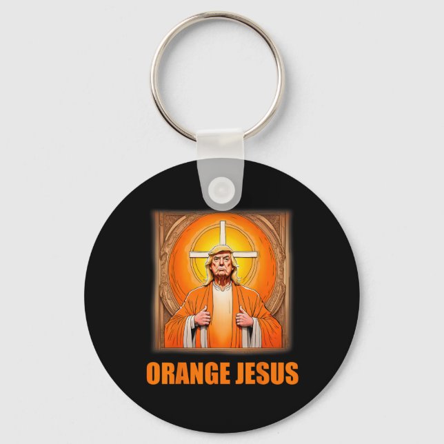 Jesus Funny Trump 1 Nyckelring (Framsida)