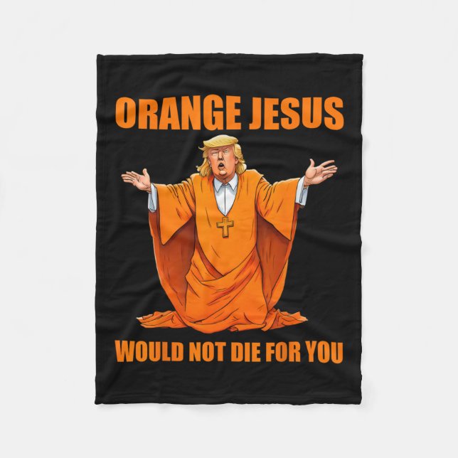 Jesus Funny Trump 2 Fleecefilt (Framsidan)