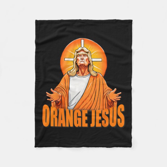 Jesus Funny Trump Fleecefilt (Framsidan)