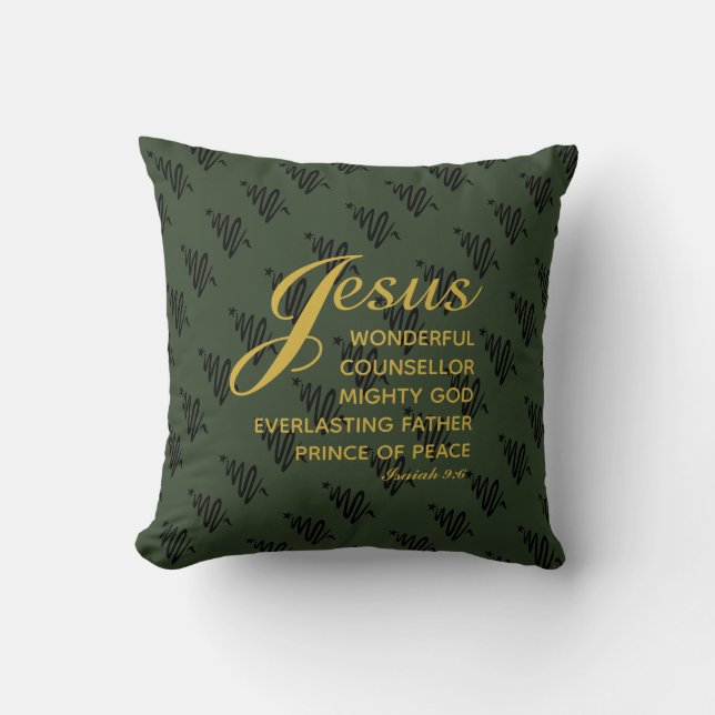 JESUS FURSTE AV FRED Jesaja Julskrift Kudde (Framsida)