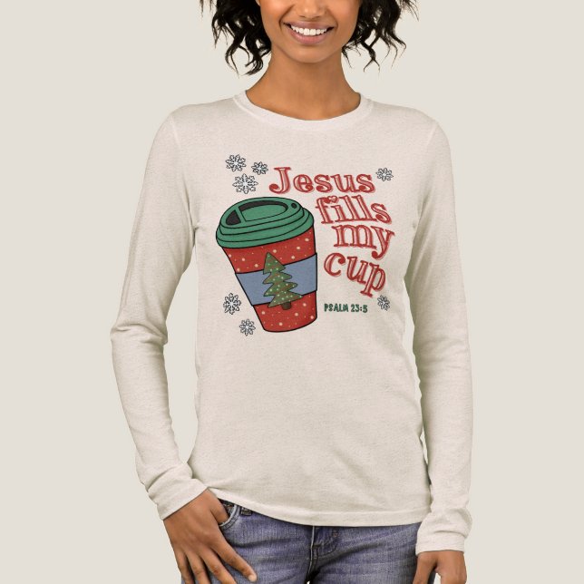 Jesus Fyller Min Kopp T Shirt (Framsida)