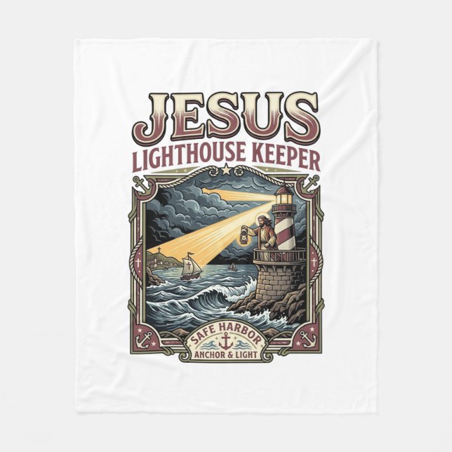 Jesus fyrvaktare Jesus fyrvaktare Ch Fleecefilt (Framsidan)