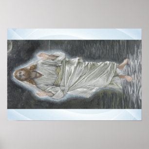 Jesus går på havsaffischen poster