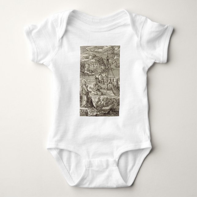Jesus går på vatten t shirt (Framsida)