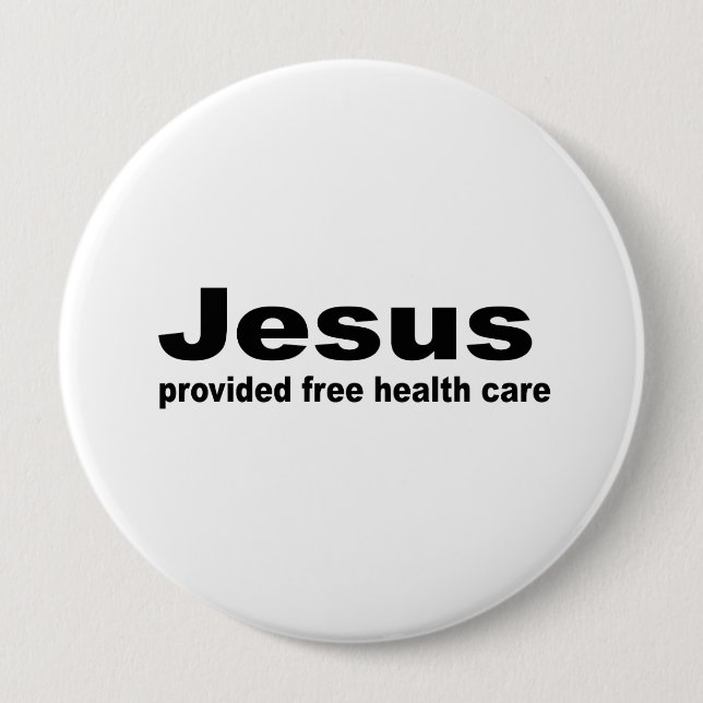 Jesus gav gratis sjukvård knapp (Framsida)
