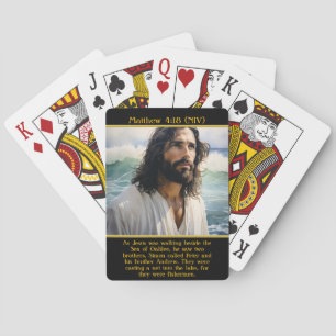 Jesus Gazes över fredliga oceanen Vågar Casinokort