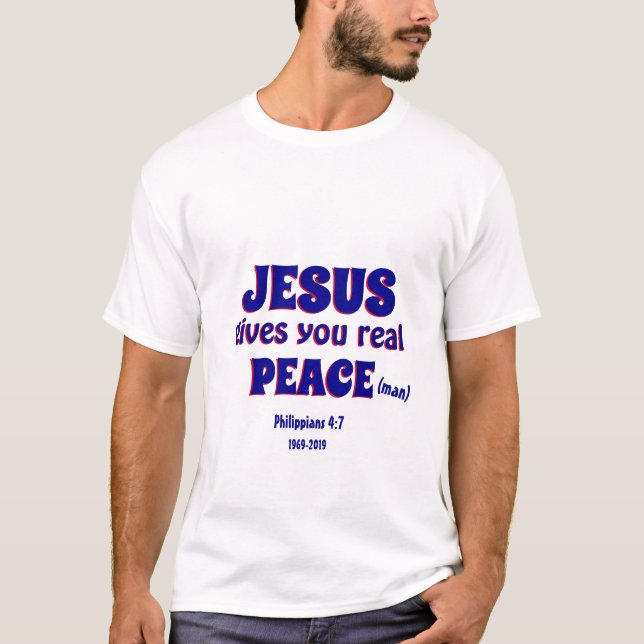JESUS GE DU REAL Peace (MAN) 50-årsjubileum T Shirt (Framsida)