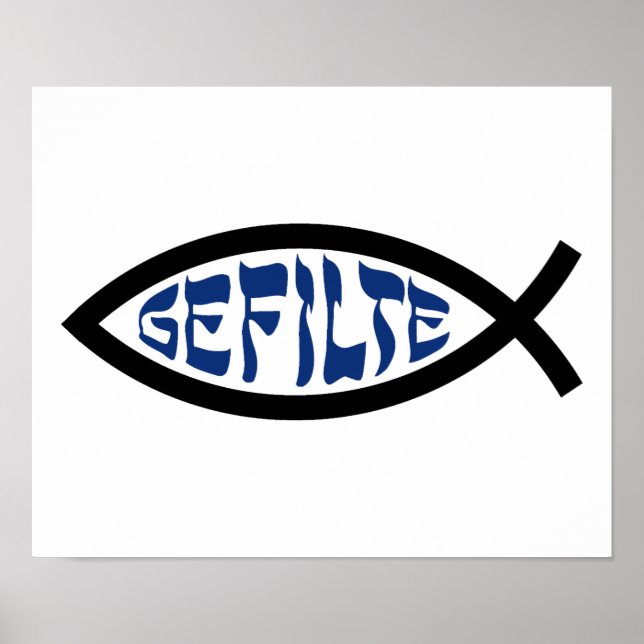 Jesus Gefilte Fish - Jewish Passover Humor Poster (Framsidan)