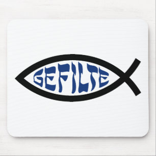 Jesus Gefilte Fish - Judisk Påskhumor Musmatta
