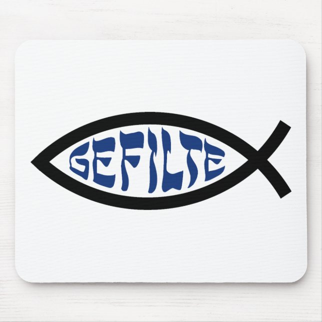 Jesus Gefilte Fish - Judisk Påskhumor Musmatta (Framsidan)
