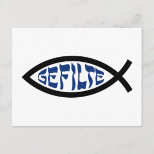 Jesus Gefilte Fish - Judisk Påskhumor Vykort