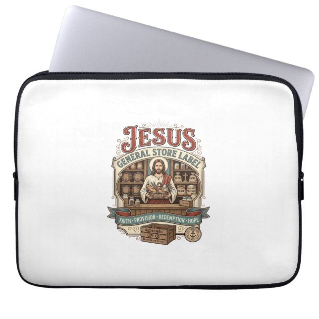 Jesus General Store Etikett Jesus General Store Ch Laptop Fodral (Framsidan)