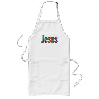 "Jesus" geometrisk design Långt Förkläde