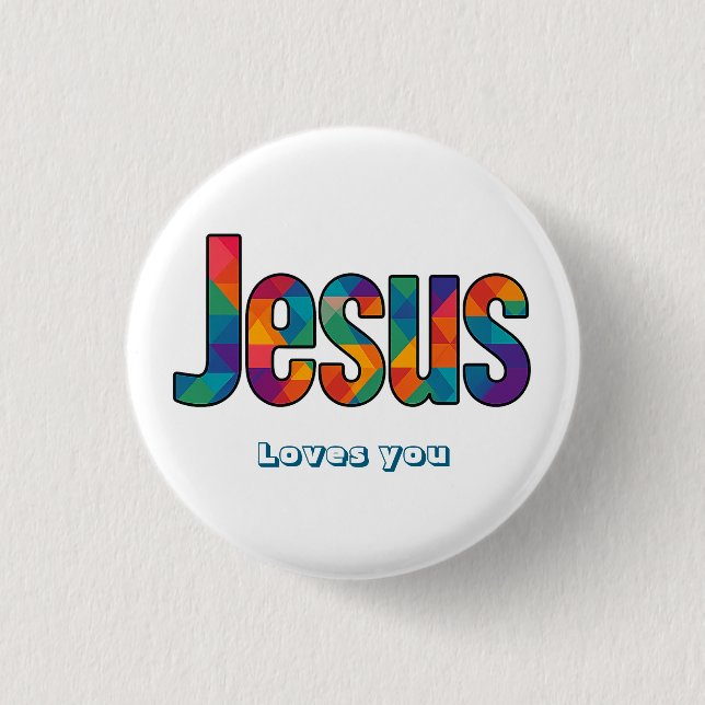 Jesus geometriskt mönster  knapp (Framsida)