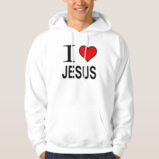 Jesus ger mig Kärlek Jesus Logotyp som gisslan Sweatshirt (Framsida)
