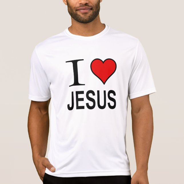 Jesus ger mig Kärlek Jesus Logotyp T Shirt (Framsida)