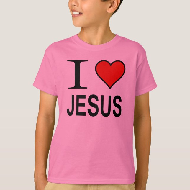 Jesus ger mig kärlek Jesus på den ekologiska skjor T-shirt (Framsida)