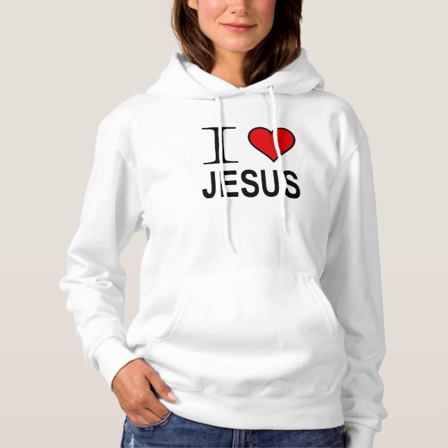 Jesus Gift I Kärlek Jesus Logotyp ull, trissa över Tee Shirt (Framsida)
