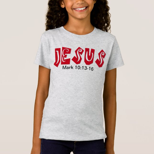Jesus-Girls Bra Jersey T-Shirt (Framsida)