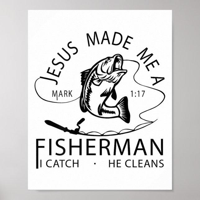 Jesus gjorde mig till en fiskerman, han städans tr poster (Framsidan)