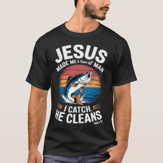 Jesus gjorde mig till fiskare av människor Kristna T Shirt
