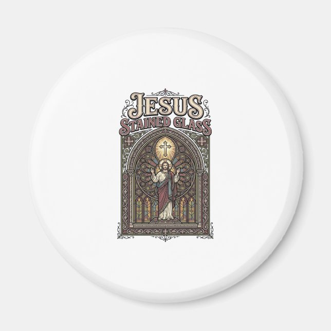 Jesus glasmålning Jesus glasmålning Katedral  Magnet (Framsidan)