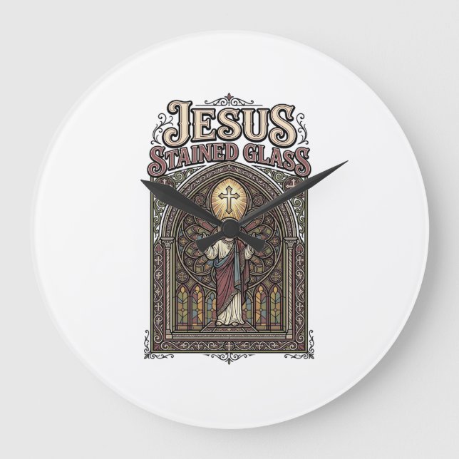 Jesus glasmålning Jesus glasmålning Katedral  Stor Klocka (Framsida)