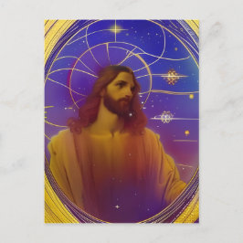 Jesus Glass AI-genererad konst Vykort