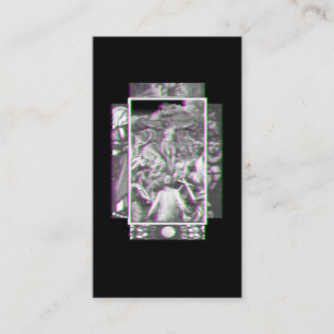 Jesus Glitch Witchy Art Pastel Goth Visitkort