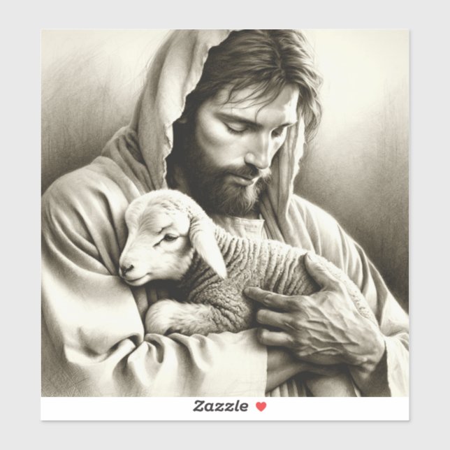 JESUS Godaherde stor dekal dekal (Ark)