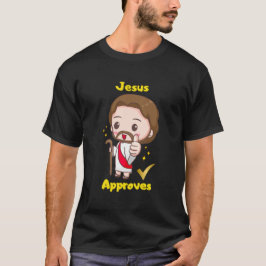 Jesus godkänner Chibi Design T Shirt
