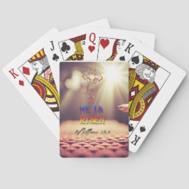 Jesus Golden Kor är Risen Matthew 28:6 Casinokort
