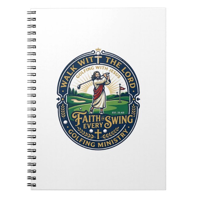 Jesus golftröja trobaserad design_1 anteckningsbok (Framsidan)