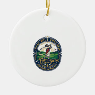 Jesus golftröja trobaserad design_1 julgransprydnad keramik